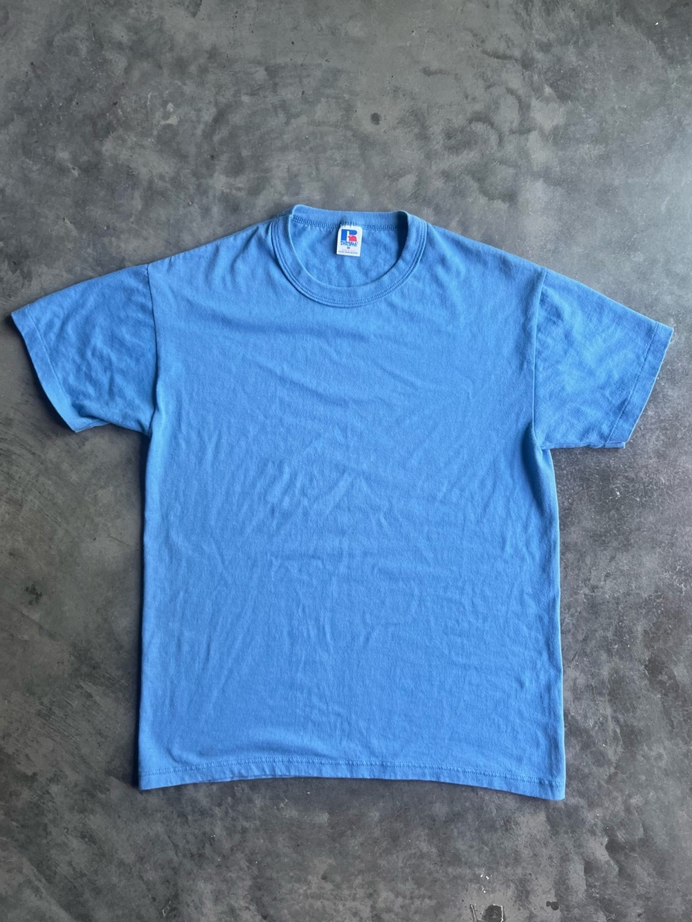 Vintage Russell Athletic baby blue 50/50 t-shirt size M made in USA